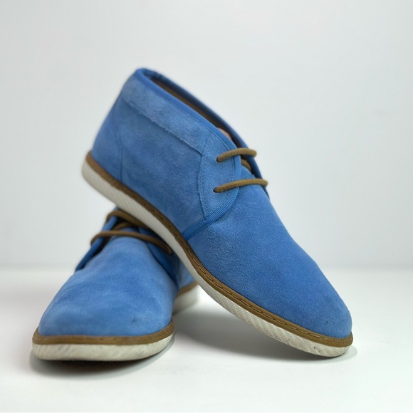 Men's Fred Perry Blue Suede Chukka Boots Size 9 (EU 42) - Picture 1 of 9